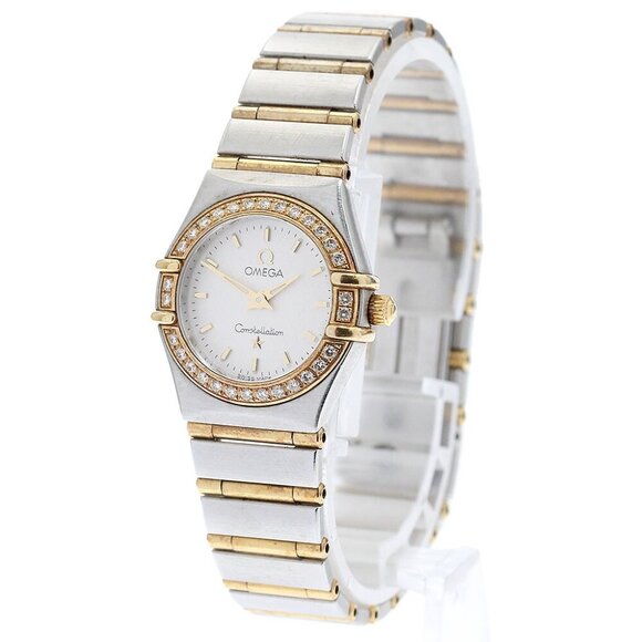 OMEGA Constellation 1267.30 diamond bezel full bar Quartz Ladies Watch - Picture 1 of 11